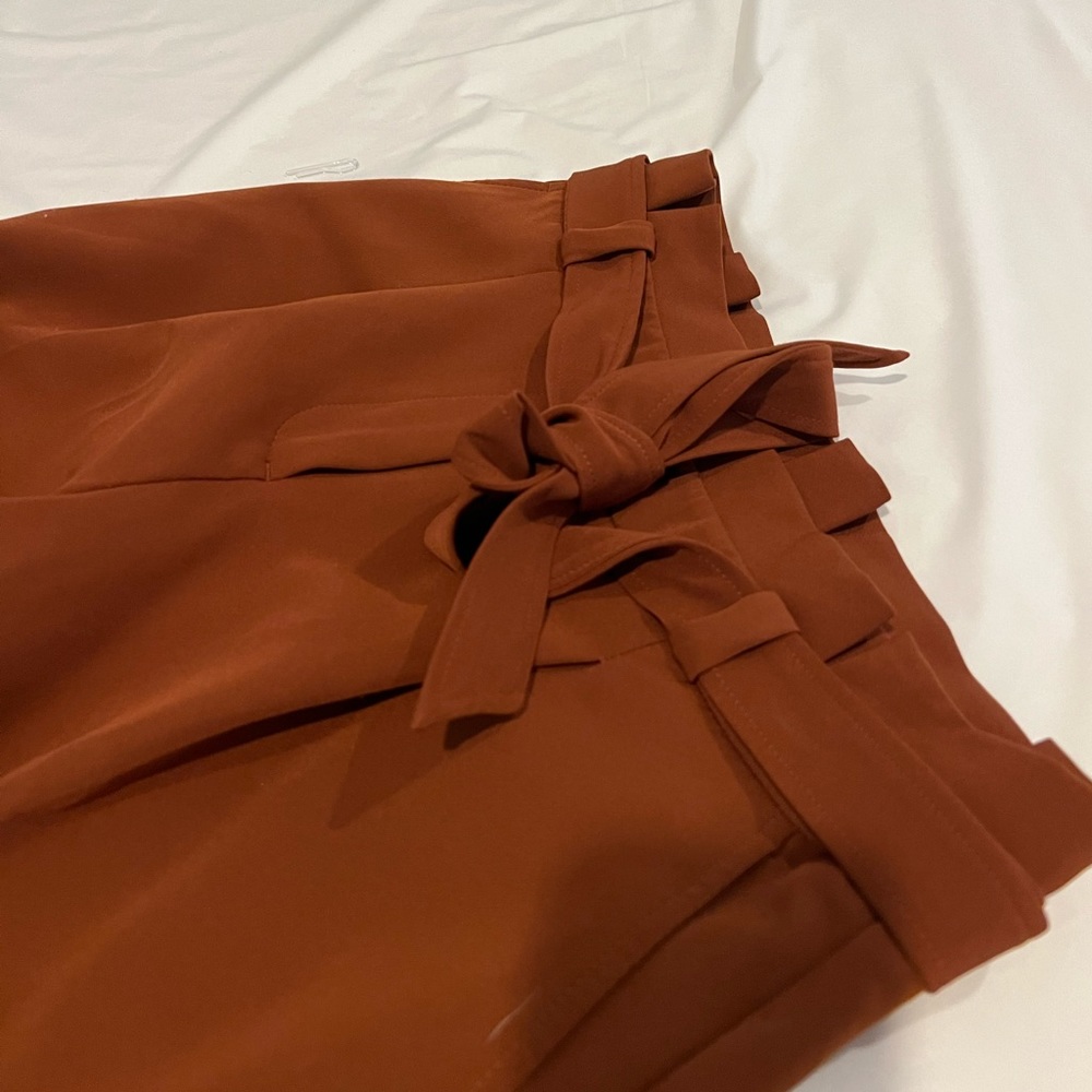 Rust paper bag pants